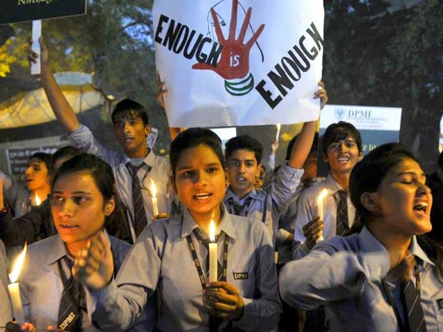 Students-protest-against-the-gang-rape-of-a-23-year-old-woman-on-a-moving-bus-on-December-16-2012-in-New-Delhi-HT-photo Students-protest-against-the-gang-rape-of-a-23-year-old-woman-on-a-moving-bus-on-December-16-2012-in-New-Delhi-HT-photo