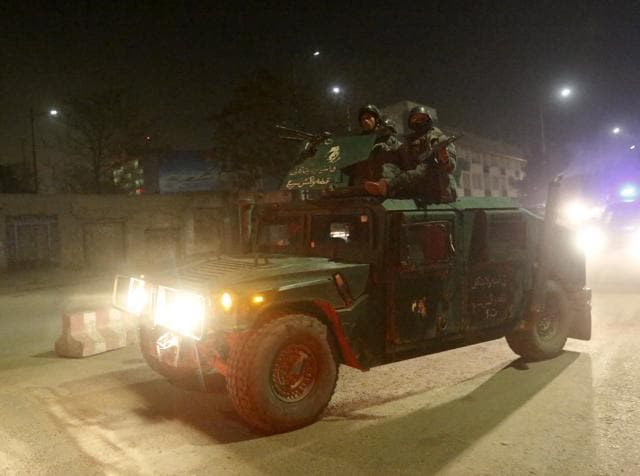 Afghan policemen arrive at the site of a Taliban attack in Kabul, Afghanistan. (Reuters Photo) Afghan policemen arrive at the site of a Taliban attack in Kabul, Afghanistan. (Reuters Photo)