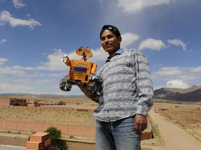 He hopes to mechanize agriculture in Patacamaya by making use of robots that operate on solar energy, Quispe told Reuters. (REUTERS) He hopes to mechanize agriculture in Patacamaya by making use of robots that operate on solar energy, Quispe told Reuters. (REUTERS)