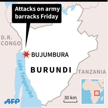 Map of Burundi locating the capital Bujumbura (AFP) Map of Burundi locating the capital Bujumbura (AFP)