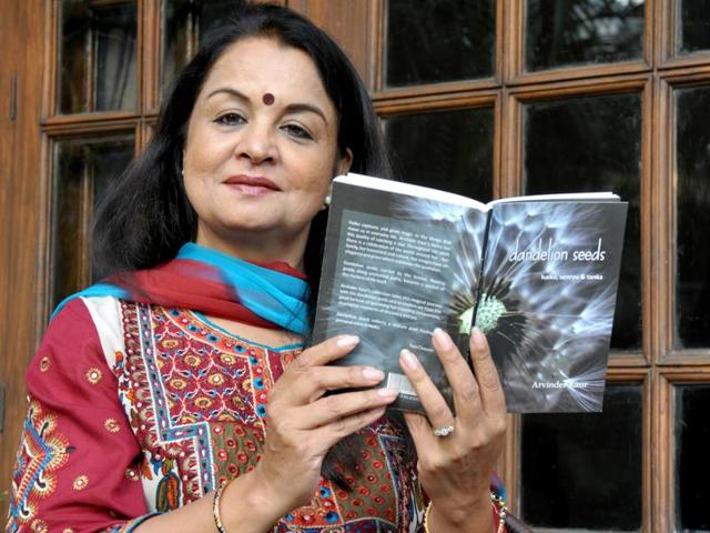 Poet Arvinder Kaur.(Ravi Kumar/HT)