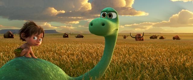 This image released by Pixar-Disney shows Spot, voiced by Jack Bright, left, and Arlo, voiced by Raymond Ochoa, in a scene from The Good Dinosaur. The film was nominated for a Golden Globe award for best animated film. (AP) This image released by Pixar-Disney shows Spot, voiced by Jack Bright, left, and Arlo, voiced by Raymond Ochoa, in a scene from The Good Dinosaur. The film was nominated for a Golden Globe award for best animated film. (AP)