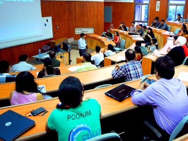 Students attending the class at the Indian Institute of Management Calcutta, in Kolkata, West Bengal. (HT file photo) Students attending the class at the Indian Institute of Management Calcutta, in Kolkata, West Bengal. (HT file photo)