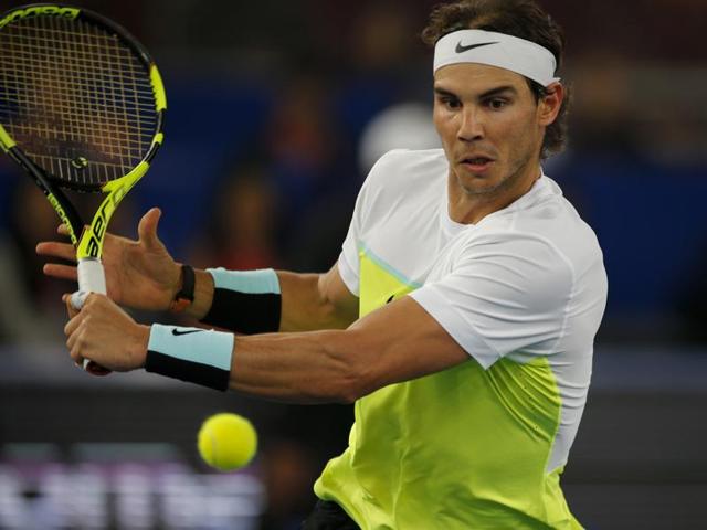 Micromax Indian Aces player Rafael Nadal reacts after scoring a point against Manila Mavericks player Milos Raonic during their men's singles in the International Premier Tennis League on December 8, 2015. (Reuters) Micromax Indian Aces player Rafael Nadal reacts after scoring a point against Manila Mavericks player Milos Raonic during their men's singles in the International Premier Tennis League on December 8, 2015. (Reuters)