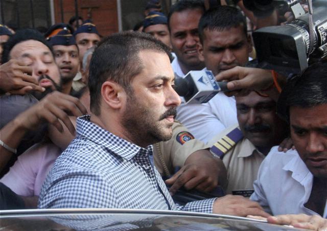 Actor Salman Khan leaves Bombay High Court after he was acquitted in 2002 hit and run case, in Mumbai on Thursday. (PTI) Actor Salman Khan leaves Bombay High Court after he was acquitted in 2002 hit and run case, in Mumbai on Thursday. (PTI)