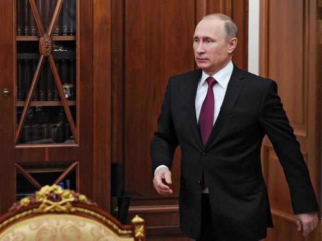 Russian President Vladimir Putin enters a hall for meeting with human rights ombudswoman Ella Pamfilova in the Kremlin. (AP) Russian President Vladimir Putin enters a hall for meeting with human rights ombudswoman Ella Pamfilova in the Kremlin. (AP)