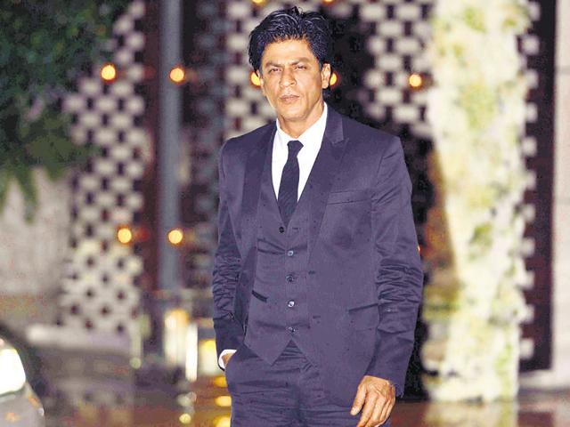 Shah Rukh Khan attends the party. (HT Photo)