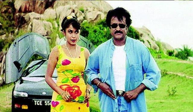 Ramya and Rajinikanth in a still from Padaiyappa. (Youtube grab) Ramya and Rajinikanth in a still from Padaiyappa. (Youtube grab)