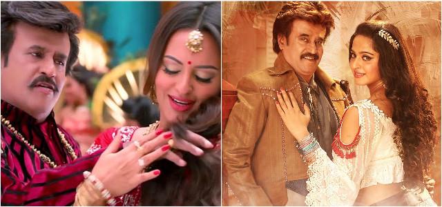 Rajinikanth romances Sonakshi and Anushka in Lingaa. (Rockline Entertainment) Rajinikanth romances Sonakshi and Anushka in Lingaa. (Rockline Entertainment)