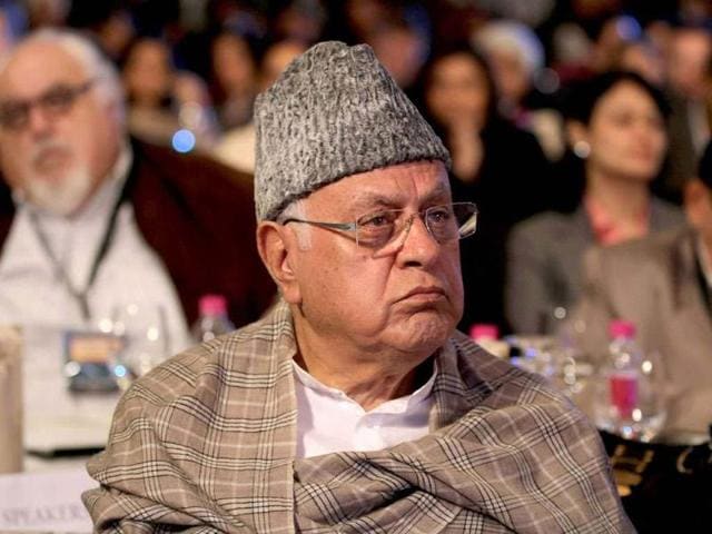 A Bihar court on Saturday ordered the filing of an FIR against former Jammu and Kashmir chief minister Farooq Abdullah.(Sanjeev Verma/HT photo)