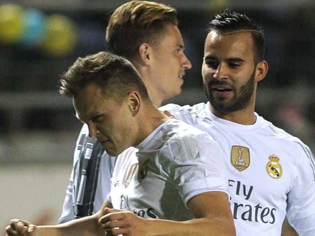 Real Madrid midfielder Denis Cheryshev celebrates after scoring during the Spanish Copa del Rey football match against Cadiz CF on December 2, 2015. (AFP Photo) Real Madrid midfielder Denis Cheryshev celebrates after scoring during the Spanish Copa del Rey football match against Cadiz CF on December 2, 2015. (AFP Photo)