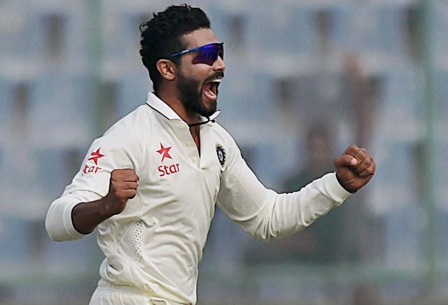 Ravindra Jadeja celebrates the dismissal of Hashim Amla of South Africa during final day of the fourth Test match at Feroz Shah Kotla Stadium in New Delhi on December 7, 2015. (PTI Photo) Ravindra Jadeja celebrates the dismissal of Hashim Amla of South Africa during final day of the fourth Test match at Feroz Shah Kotla Stadium in New Delhi on December 7, 2015. (PTI Photo)