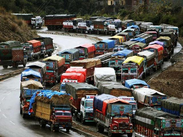 The national highway was opened for traffic on Saturday after remaining shut yesterday. (AP PHOTO) The national highway was opened for traffic on Saturday after remaining shut yesterday. (AP PHOTO)