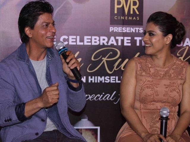 And she is in awe of the kid that SRK cvan be! Kajol at the Sneak Preview of Dilwale in Mumbai on Dec 11, 2015. (IANS)