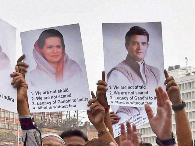 Congress activists in Kolkata protesting against NDA government regarding the National Herald Case, in which the Delhi high court recently rejected the pleas of Sonia Gandhi and Rahul Gandhi for quashing the summons against them. (PTI File) Congress activists in Kolkata protesting against NDA government regarding the National Herald Case, in which the Delhi high court recently rejected the pleas of Sonia Gandhi and Rahul Gandhi for quashing the summons against them. (PTI File)