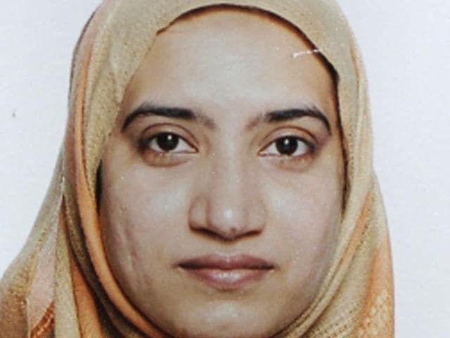 This image obtained from US Customs and Border Protection shows Tashfeen Malik with Syed Farook as they were going through customs in Chicago's O'Hare International Airport on the evening of July 27, 2014.(AFP) This image obtained from US Customs and Border Protection shows Tashfeen Malik with Syed Farook as they were going through customs in Chicago's O'Hare International Airport on the evening of July 27, 2014.(AFP)