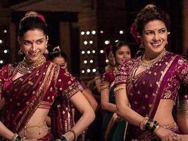 Deepika and Priyanka in a still from the song Pinga from their soon to be released film Bajirao Mastani. (YOUTUBE GRAB) Deepika and Priyanka in a still from the song Pinga from their soon to be released film Bajirao Mastani. (YOUTUBE GRAB)