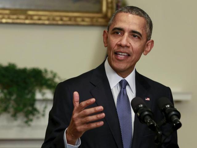 US President Barack Obama delivers a statement on the climate agreement at the White House in Washington. (Reuters Photo) US President Barack Obama delivers a statement on the climate agreement at the White House in Washington. (Reuters Photo)