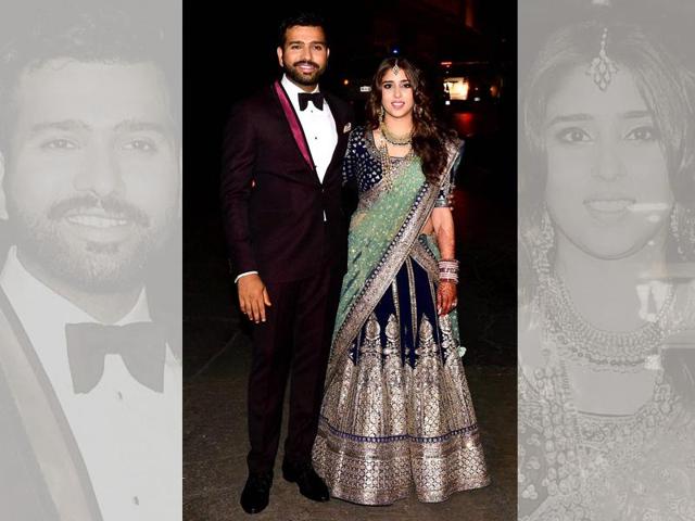 Cricketer Rohit Sharma tied the knot with long-time girlfriend Ritika Sajdeh on Sunday. A host of celebrities from sports and cinema industry attended the grand wedding. (PTI)