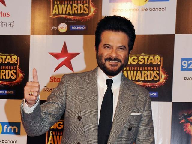 Bollywood star Anil Kapoor gives a thumbs up at the BIG Star Entertainment Awards 2015 ceremony in Mumbai. (AFP) Bollywood star Anil Kapoor gives a thumbs up at the BIG Star Entertainment Awards 2015 ceremony in Mumbai. (AFP)