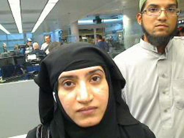 This image, obtained from US Customs and Border Protection, shows Syed Farook and Tashfeen Malik, as they were going through customs in Chicago's O'Hare International Airport. (AFP Photo) This image, obtained from US Customs and Border Protection, shows Syed Farook and Tashfeen Malik, as they were going through customs in Chicago's O'Hare International Airport. (AFP Photo)