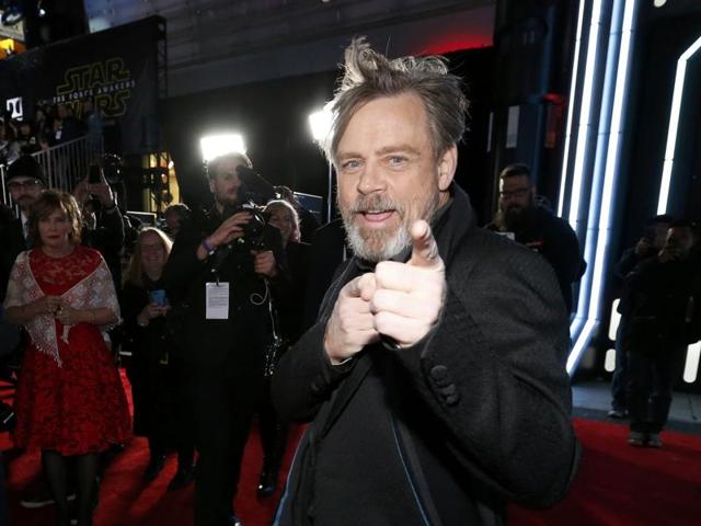 Actor Mark Hamill, who plays Luke Skywalker in the series arrives at the premiere of Star Wars: The Force Awakens. (REUTERS) Actor Mark Hamill, who plays Luke Skywalker in the series arrives at the premiere of Star Wars: The Force Awakens. (REUTERS)