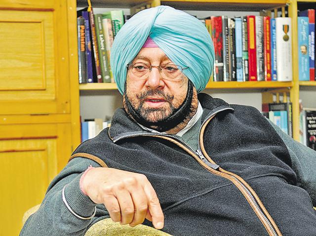 Capt Amarinder Singh at his Motibagh Palace in Patiala. (HT Photo) Capt Amarinder Singh at his Motibagh Palace in Patiala. (HT Photo)