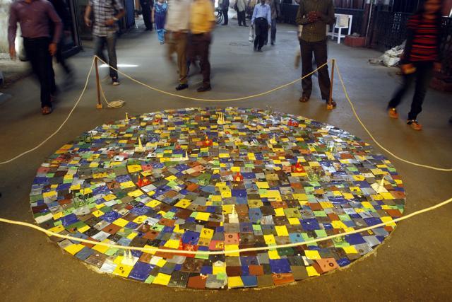An art installation by Hema Upadhyay set up at Mumbai's Chhatrapati Shivaji Terminus in February 2015 as part of the Kala Ghoda Arts Festival. (HT file photo) An art installation by Hema Upadhyay set up at Mumbai's Chhatrapati Shivaji Terminus in February 2015 as part of the Kala Ghoda Arts Festival. (HT file photo)