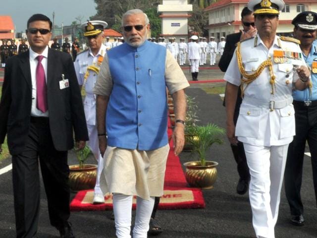 Modi chairs commanders’ conference on board INS Vikramaditya| India News
