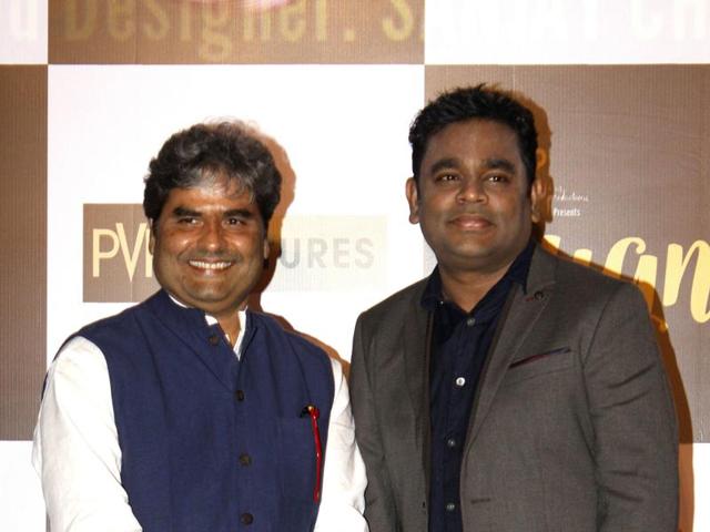 Bollywood producer and director Vishal Bhardwaj and music director-composer and singer AR Rahman attend the music launch of ugni in Mumbai on December 15, 2015. (AFP) Bollywood producer and director Vishal Bhardwaj and music director-composer and singer AR Rahman attend the music launch of ugni in Mumbai on December 15, 2015. (AFP)