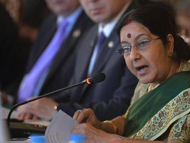 External affairs minister Sushma Swaraj said that “war is not an option” while speaking in Lok Sabha on Wednesday. (ANI Photo) External affairs minister Sushma Swaraj said that “war is not an option” while speaking in Lok Sabha on Wednesday. (ANI Photo)