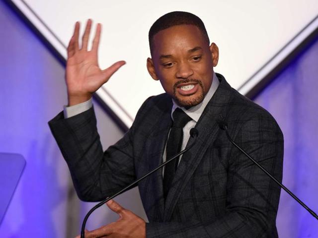 US actor Will Smith speaks during a ceremony in New York. Smith has expressed interest in entering politics.(AFP)