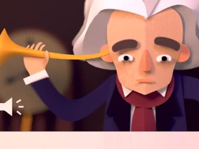The interactive doodle incorporated some of Beethoven’s signature melodies including Fifth Symphony and Ode To Joy.(Screengrab) The interactive doodle incorporated some of Beethoven’s signature melodies including Fifth Symphony and Ode To Joy.(Screengrab)