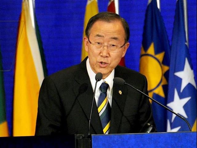 UN secretary-general Ban Ki moon delivers a speech during a UN conference, in Rio de Janeiro. “It is unacceptable that the whole Syrian crisis and the solution to the crisis has to be dependent on the fate of one man,” Ban said before the new round of international talks. (AFP FIle Photo) UN secretary-general Ban Ki moon delivers a speech during a UN conference, in Rio de Janeiro. “It is unacceptable that the whole Syrian crisis and the solution to the crisis has to be dependent on the fate of one man,” Ban said before the new round of international talks. (AFP FIle Photo)