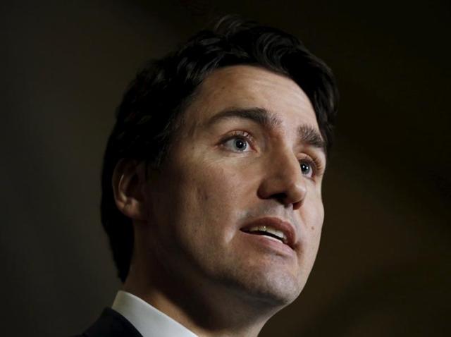 Canada's Prime Minister Justin Trudeau speaks during a news conference on Parliament Hill in Ottawa, Canada.(Reuters Photo)