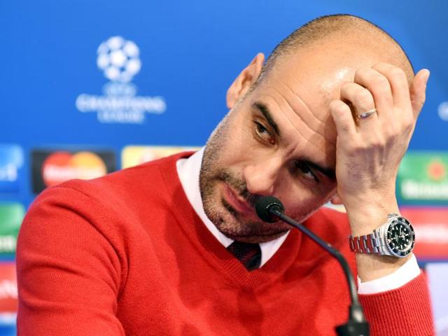 Bayern Munich's coach Pep Guardiola before the match against Borussia Mönchengladbach. (Reuters Photo) Bayern Munich's coach Pep Guardiola before the match against Borussia Mönchengladbach. (Reuters Photo)