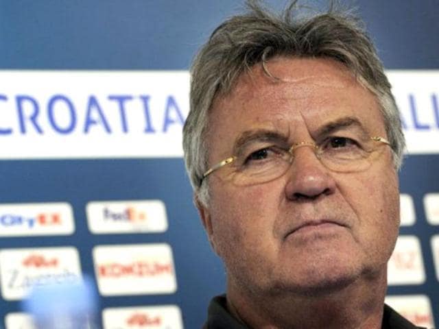 File photo of football coach Guus Hiddink in Zagreb. (AFP Photo)