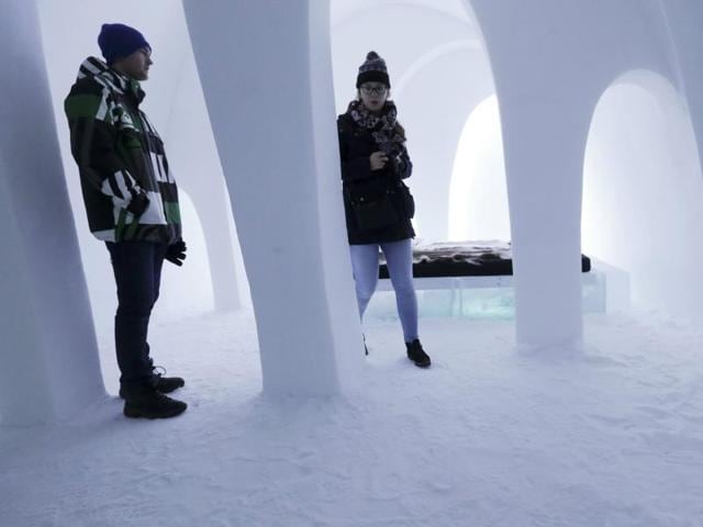 Guests checking out a room in the hotel. If you wish to stay in the hotel, be sure to book your rooms up to a year in advance. The hotel is full year-in, year-out and not the type of place to turn up outside the door looking for a room. (REUTERS) 