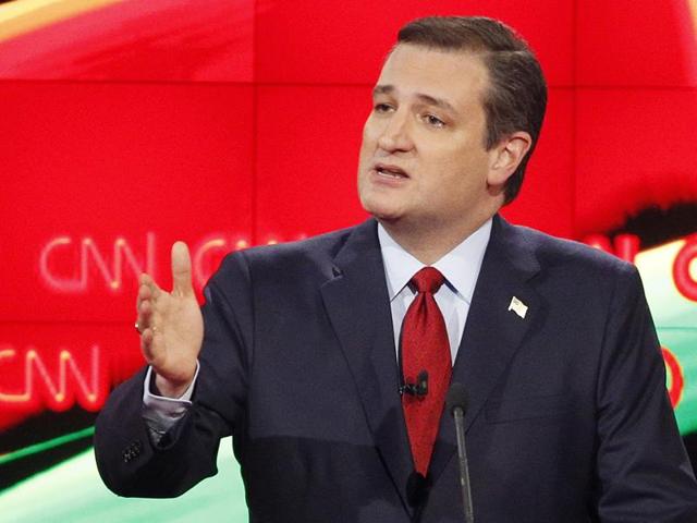In this Dec. 15, 2015, photo, Ted Cruz is seen during the CNN Republican presidential debate at the Venetian Hotel & Casino in Las Vegas.(AP)