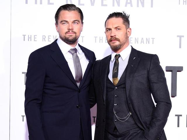Actors Leonardo DiCaprio and Tom Hardy arrive at the premiere of The Revenant. (AFP) Actors Leonardo DiCaprio and Tom Hardy arrive at the premiere of The Revenant. (AFP)