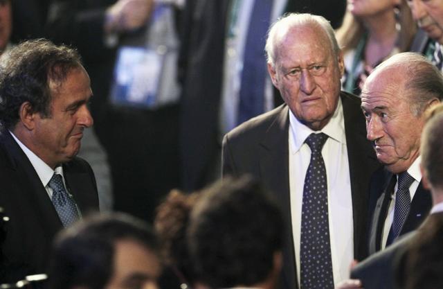 A file photo of former FIFA President Sepp Blatter and France's Michel Platini at the preliminary draw for the 2014 World Cup in Rio de Janeiro. (REUTERS) A file photo of former FIFA President Sepp Blatter and France's Michel Platini at the preliminary draw for the 2014 World Cup in Rio de Janeiro. (REUTERS)