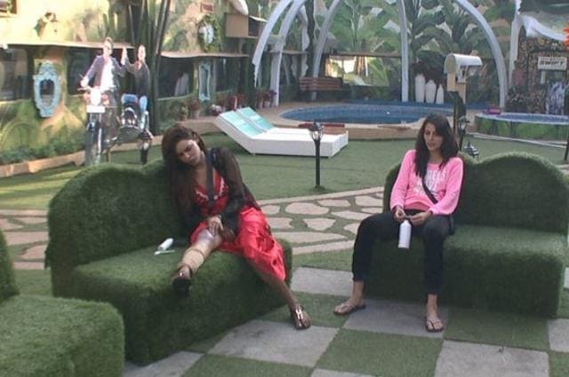Mandana and Gizele inside the Bigg Boss 9. (COLORS)