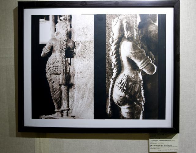Lady with a long braid, an artwork from the Vijayanagar period in Tamil Nadu. (Ravi Choudhary/ Hindustan Times) Lady with a long braid, an artwork from the Vijayanagar period in Tamil Nadu. (Ravi Choudhary/ Hindustan Times)