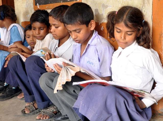 Students of government schools are still waiting for funds to be transferred into their bank accounts for buying winter uniform (HT Photo) Students of government schools are still waiting for funds to be transferred into their bank accounts for buying winter uniform (HT Photo)