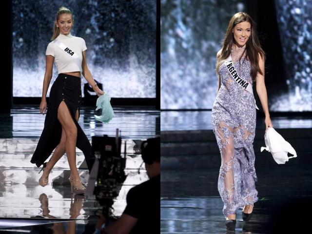 Miss USA 2015 Olivia Jordan and Miss Argentina 2015 Claudia Barrionuevo pose during rehearsals at the Planet Hollywood Resort & Casino in Las Vegas, Nevada, December 19, 2015. (Reuters) Miss USA 2015 Olivia Jordan and Miss Argentina 2015 Claudia Barrionuevo pose during rehearsals at the Planet Hollywood Resort & Casino in Las Vegas, Nevada, December 19, 2015. (Reuters)