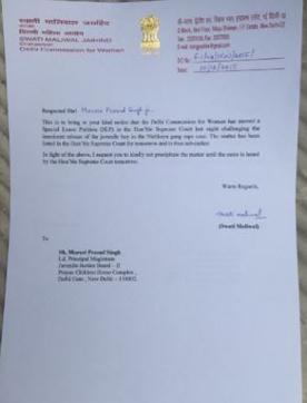  (DCW Chief’s letter to Juvenile Justice Board)