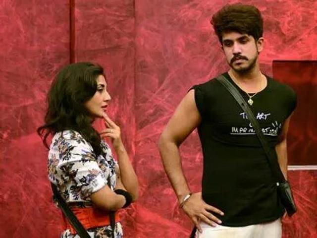 Suyyash Rai with Rimi Sen on Bigg Boss 9. (Colors TV) Suyyash Rai with Rimi Sen on Bigg Boss 9. (Colors TV)