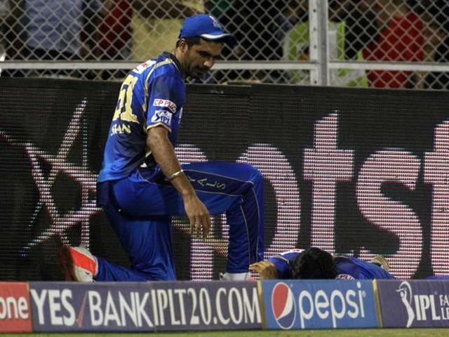 Brainder Sran during an IPL match between Rajasthan Royals and Mumbai Indians in 2015. (BCCI Photo) Brainder Sran during an IPL match between Rajasthan Royals and Mumbai Indians in 2015. (BCCI Photo)