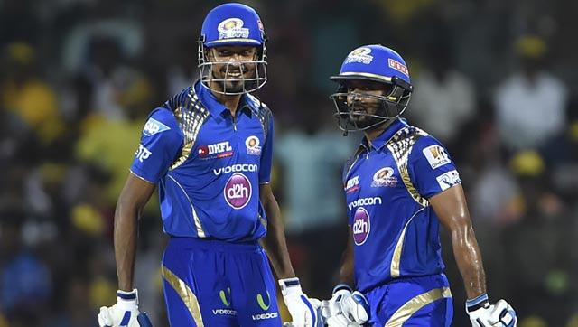 hardik Pandya with Mumbai Indians teammate Ambati Rayudu against Chennai super Kings during IPL 2015. (HT Photo) hardik Pandya with Mumbai Indians teammate Ambati Rayudu against Chennai super Kings during IPL 2015. (HT Photo)