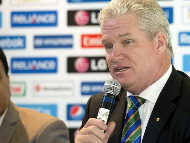 A file photo of former Australian cricketer Dean Jones. Pakistan has refused to admit Jones into the country after he arrived without a valid visa to take over as coach of a team in the PSL T20 league. (AFP Photo) A file photo of former Australian cricketer Dean Jones. Pakistan has refused to admit Jones into the country after he arrived without a valid visa to take over as coach of a team in the PSL T20 league. (AFP Photo)